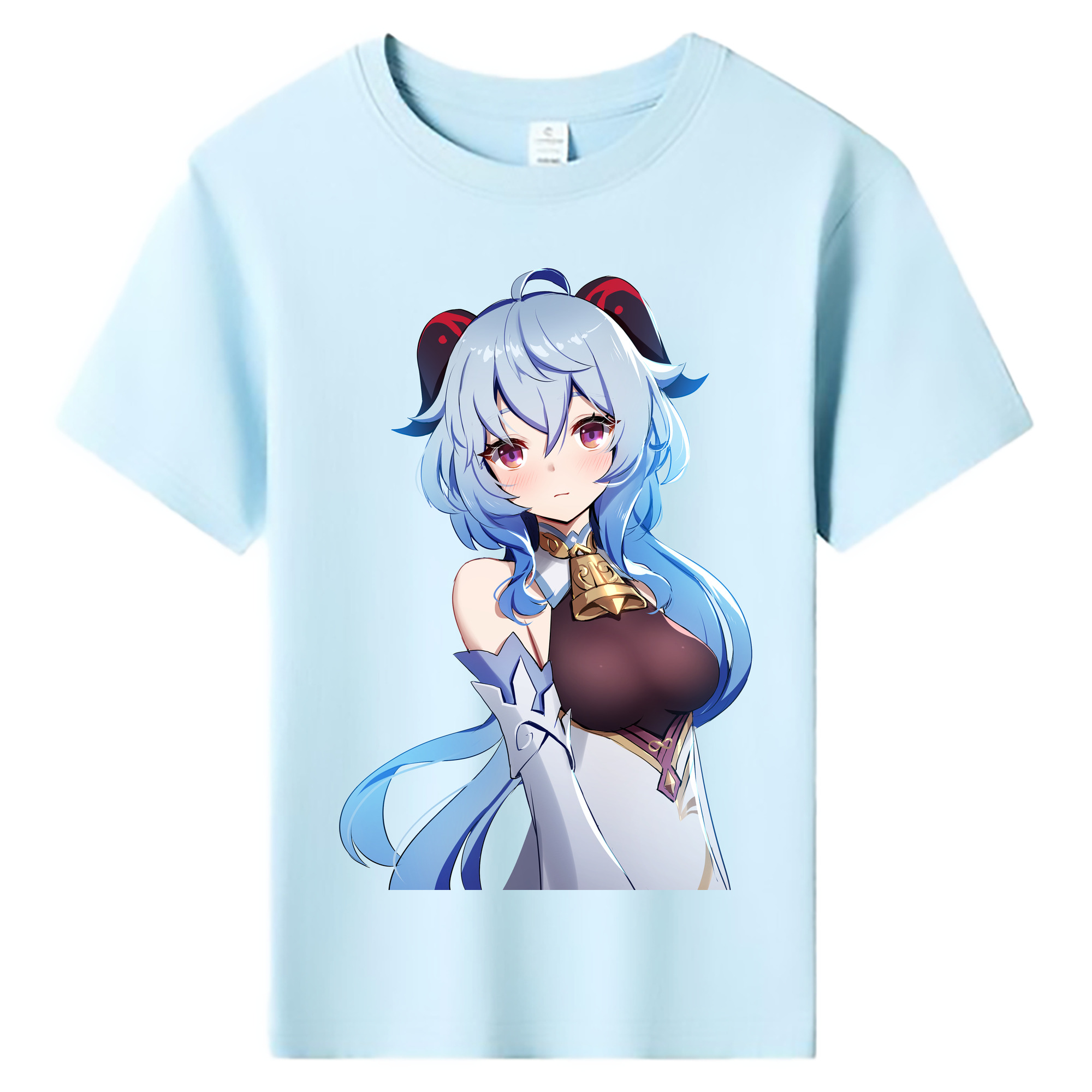 げんし神 甘雨 かんう genshin Ganyu 綿100％キッズTシャツ（フロントプリント）